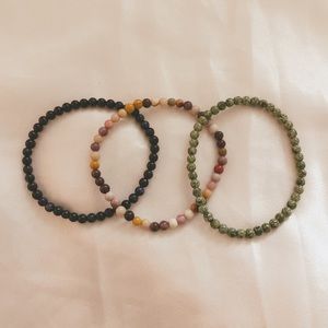 SALE! Set of 3 Beaded Layering Bracelets